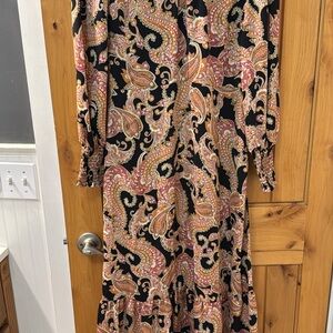 Target Black and Pink Paisley Maxi Dress